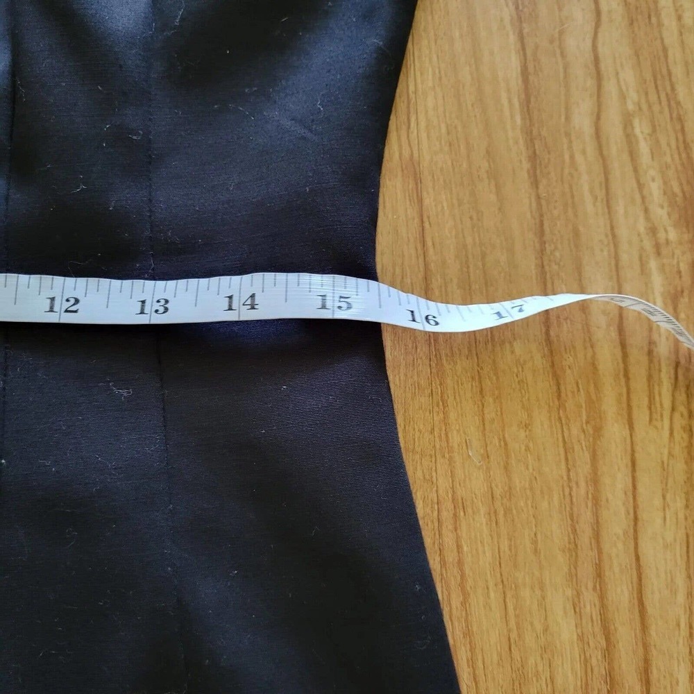 Tahari Cocktail Dress Womens 8 Little Black Dress Sleeveless Sheath Pleated Top - Picture 7 of 9